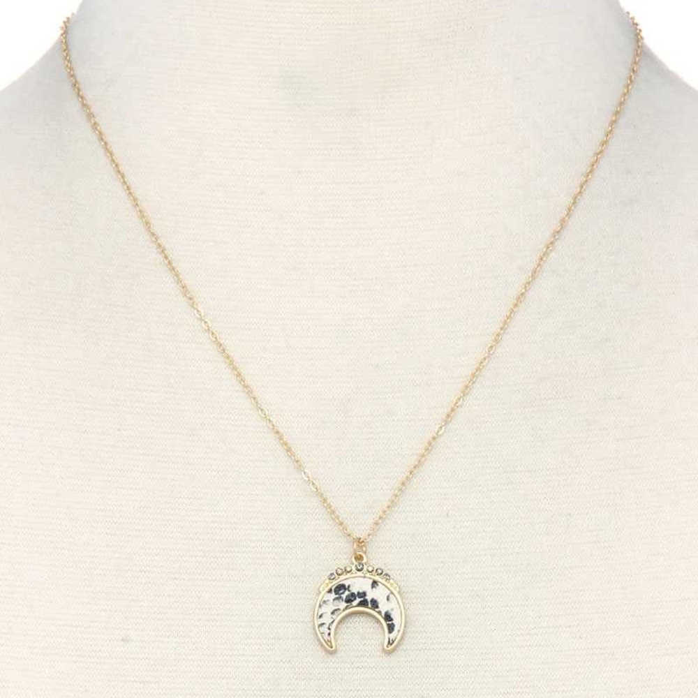 Crescent Moon Charm Necklace